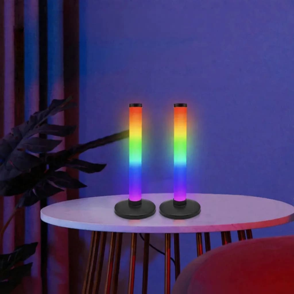 Luz de Ambiente RGB com Sincronização de Som e Controle por App para Mesa