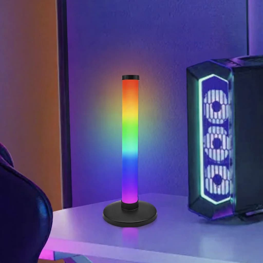 Luz de Ambiente RGB Reativa ao Som para Setup Gamer de Mesa