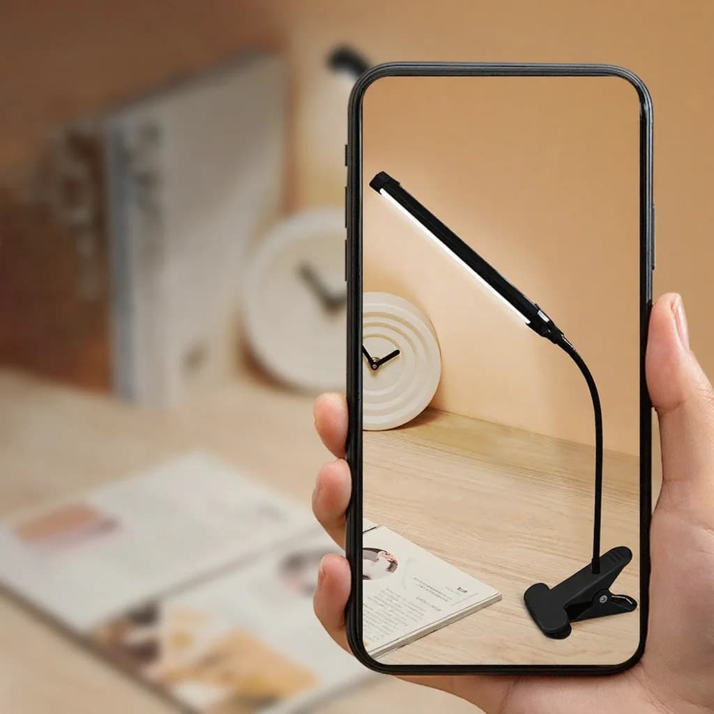 Luminária de Mesa LED com Clip USB para Leitura e Estudo