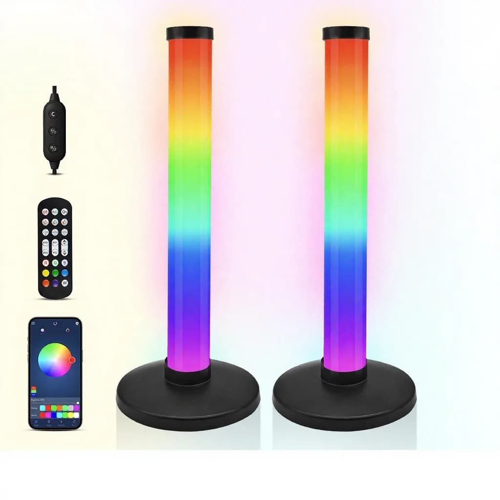 Luz de Ambiente RGB com Sincronização de Som e Controle por App para Mesa