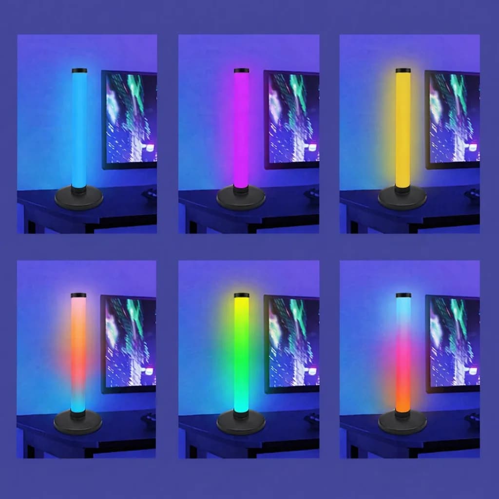 Luz de Ambiente RGB Reativa ao Som para Setup Gamer de Mesa