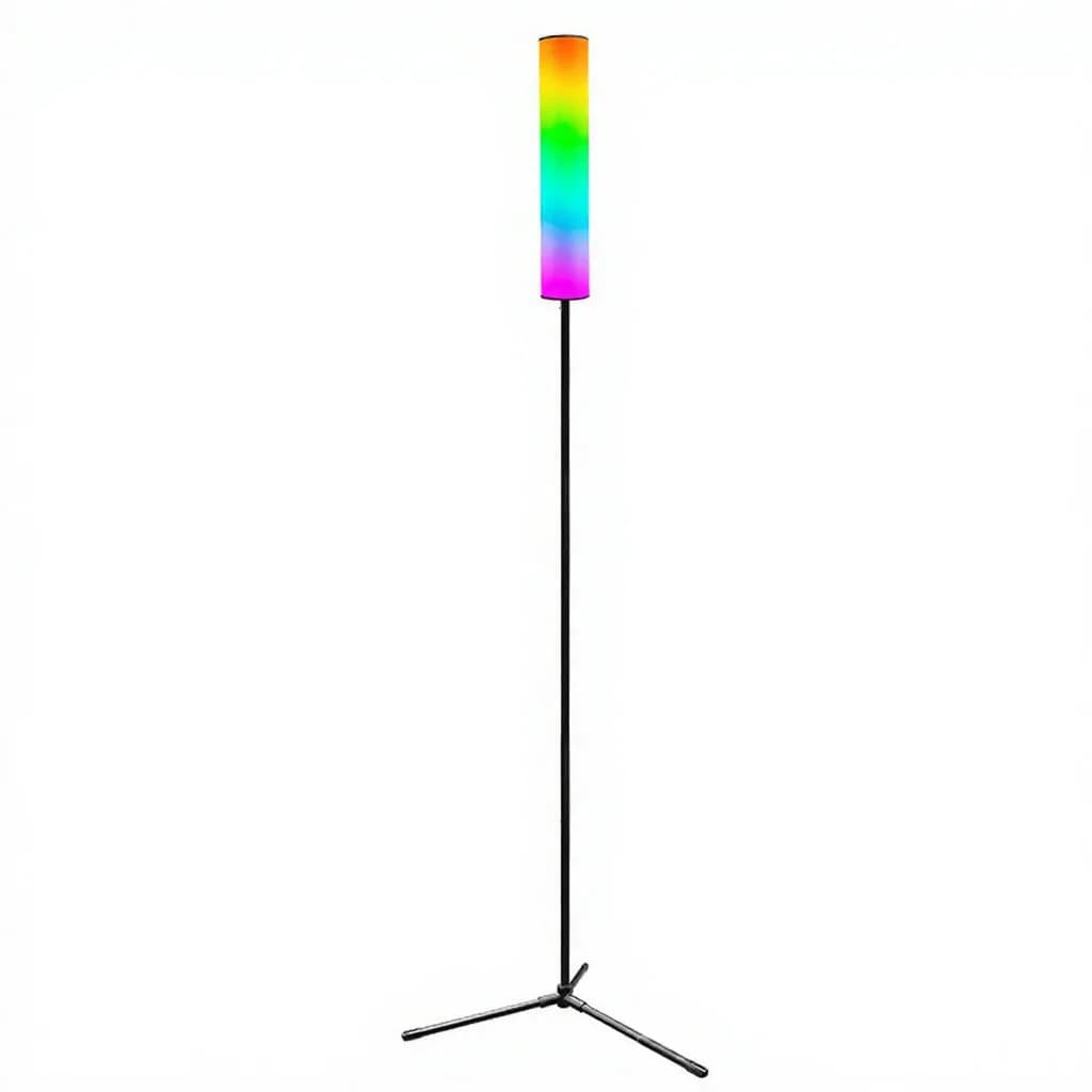 Luminária de Piso Tripé LED RGB com Controle Remoto para Quarto e Sala