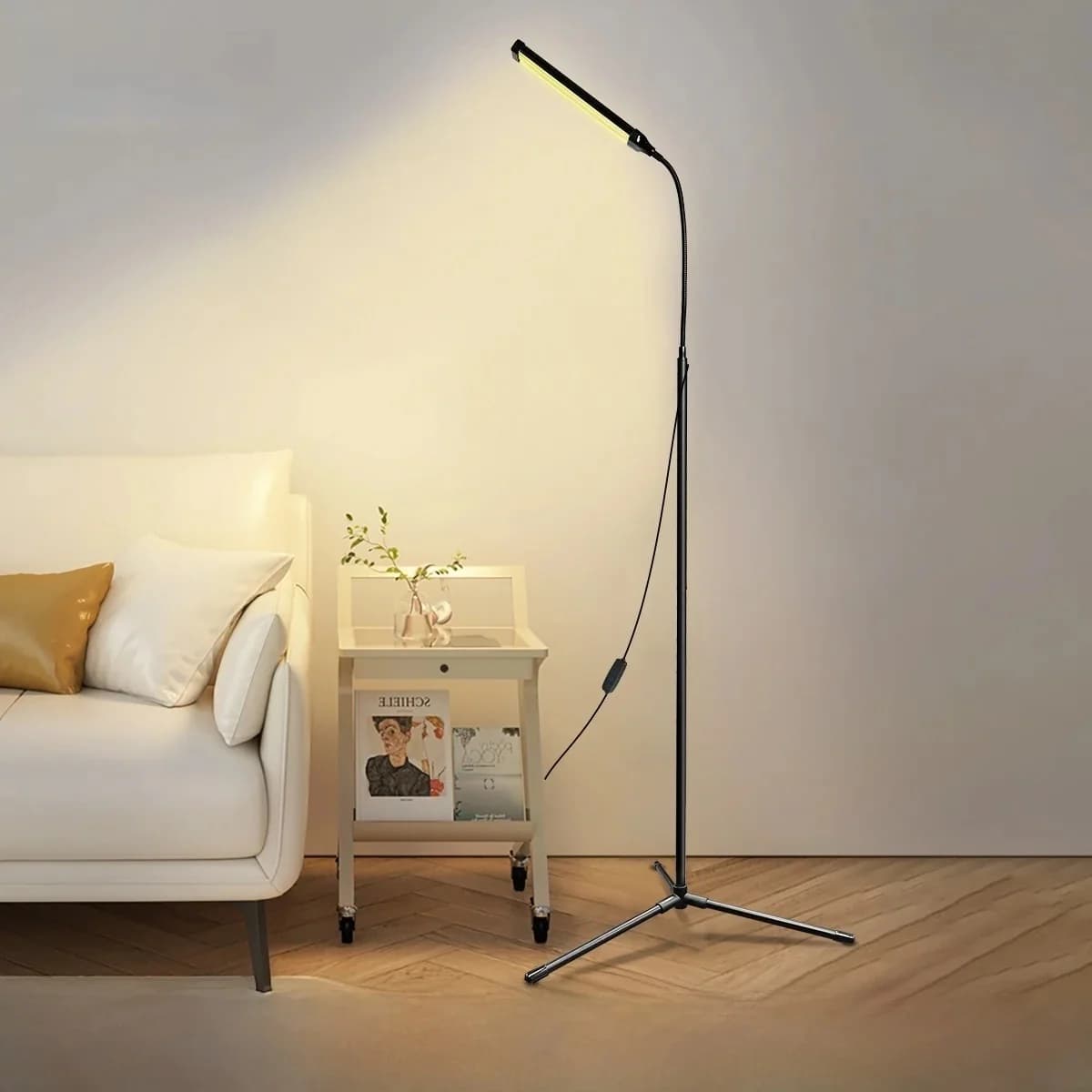 Luminária de Chão USB com Tripé e Três Modos de Cor