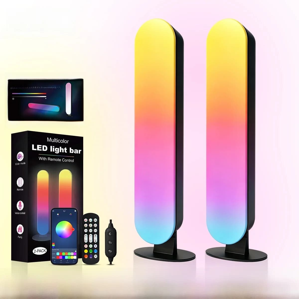 Luz Ambiente LED RGB com Sincronização Musical Bluetooth e Controle por App