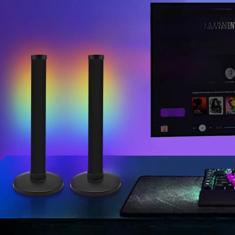 Luz de Ambiente RGB com Sincronização de Som e Controle por App para Mesa