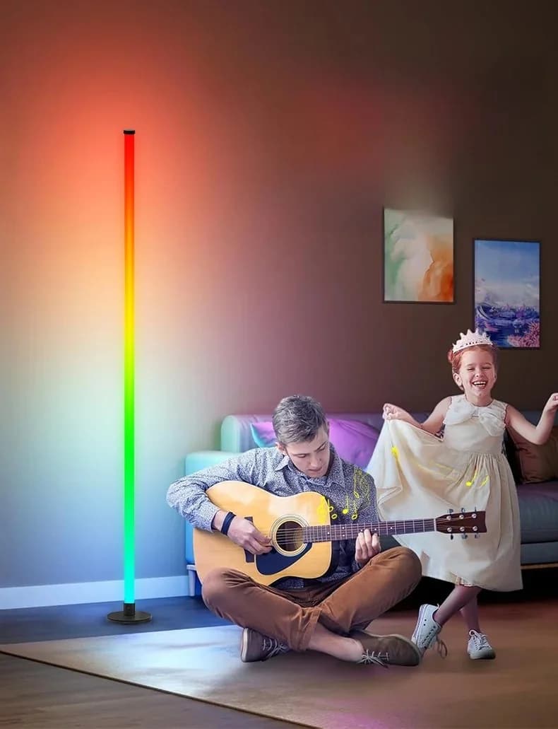 Luminária de Piso LED RGB com Controle por App para Sala de Estar