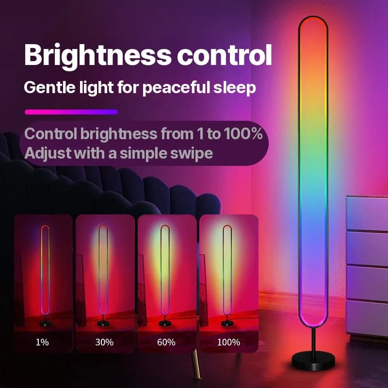 Luminária Ambiente LED RGB Ativada por Som com Controle por App
