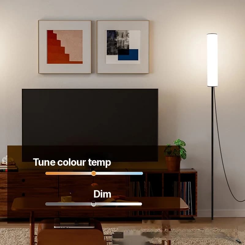 Luminária de Piso LED com Altura Ajustável, Base Tripé e Três Modos de Cor