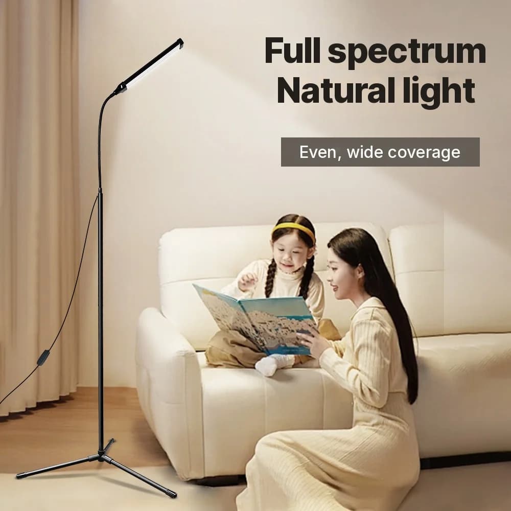 Luminária de Chão USB com Tripé e Três Modos de Cor