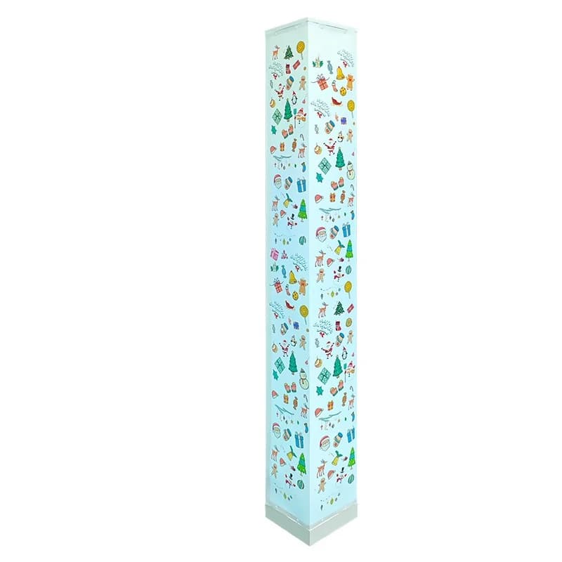 Luminária de Piso Quadrada com Controle Remoto e Luz LED Ambiente para Sala