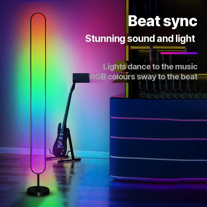 Luminária Ambiente LED RGB Ativada por Som com Controle por App
