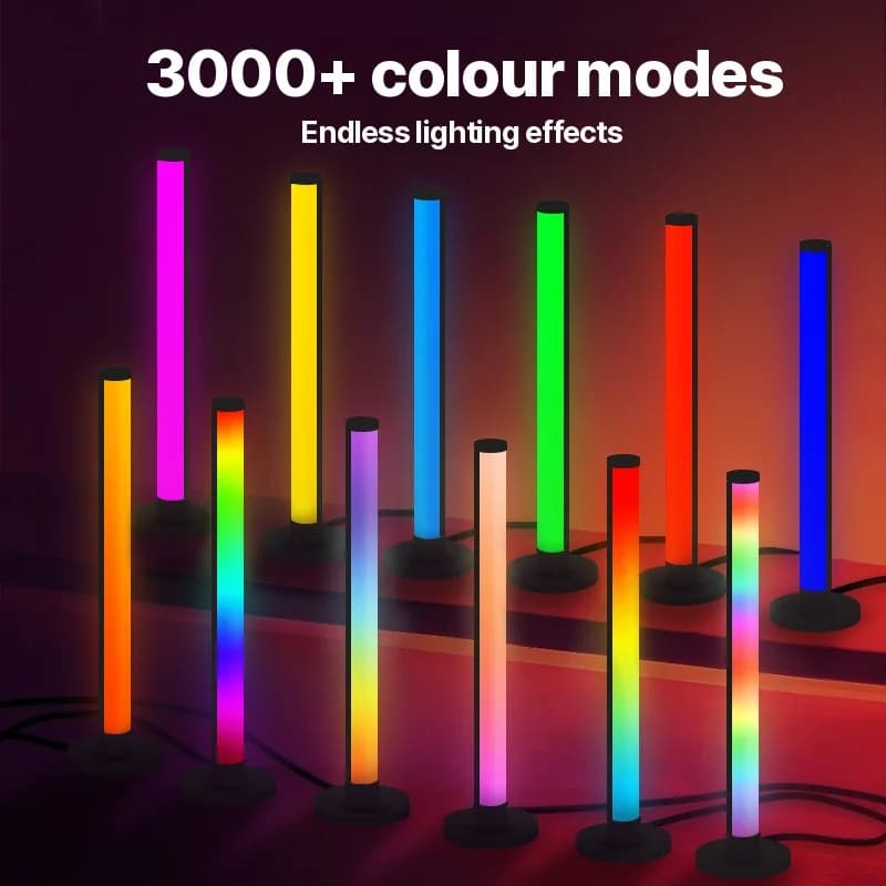 Luminária de Mesa LED RGB com Controle por App e Reação ao Som