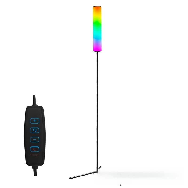 Luminária de Piso LED com Altura Ajustável, Base Tripé e Três Modos de Cor