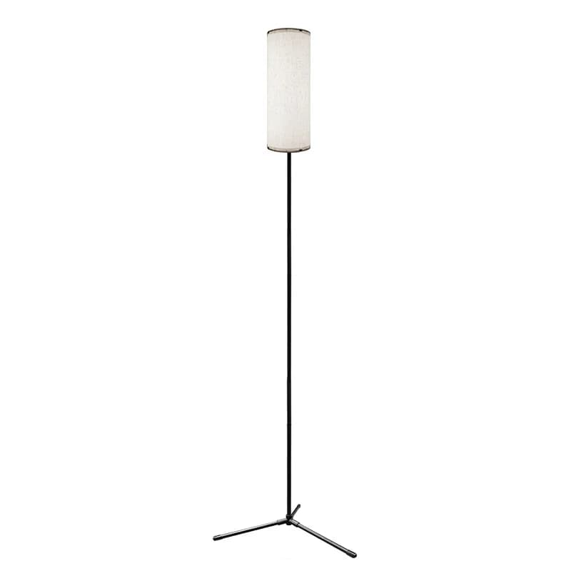 Luminária de Piso LED com Abajur de Tecido, Luz Tricolor Regulável