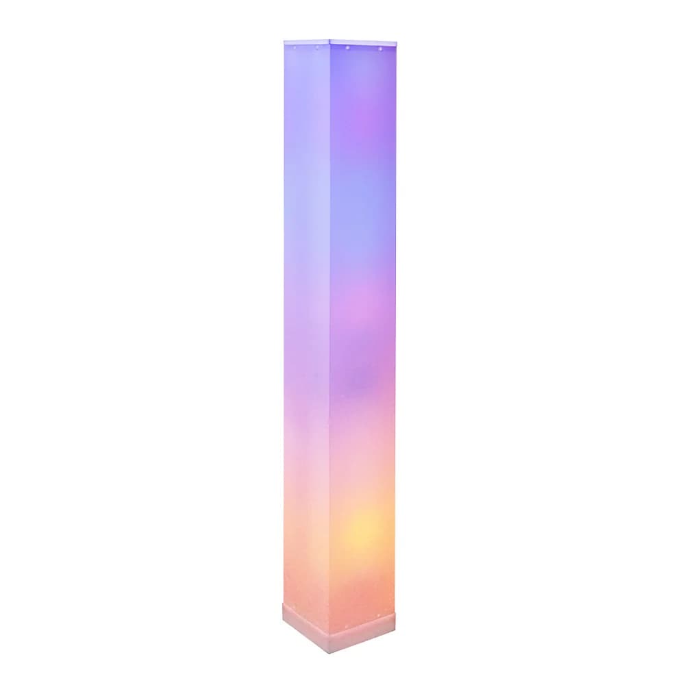 Luminária de Piso Quadrada com Controle Remoto e Luz LED Ambiente para Sala