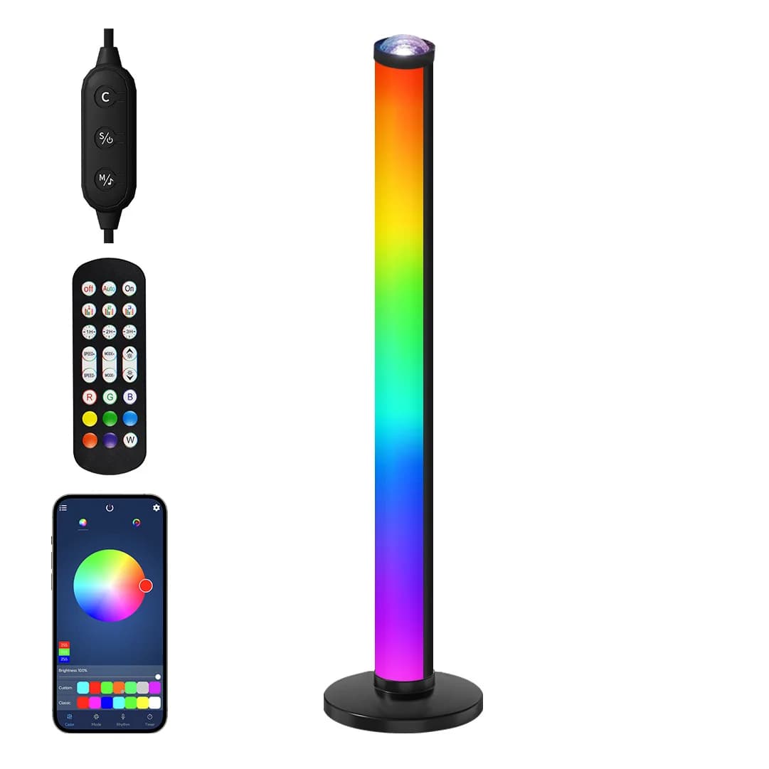 Luminária de Projeção RGB com Sincronização Musical e Controle Remoto
